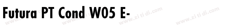 Futura PT Cond W05 E字体转换